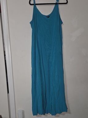 torrid Teal Blue Slip Maxi Dress